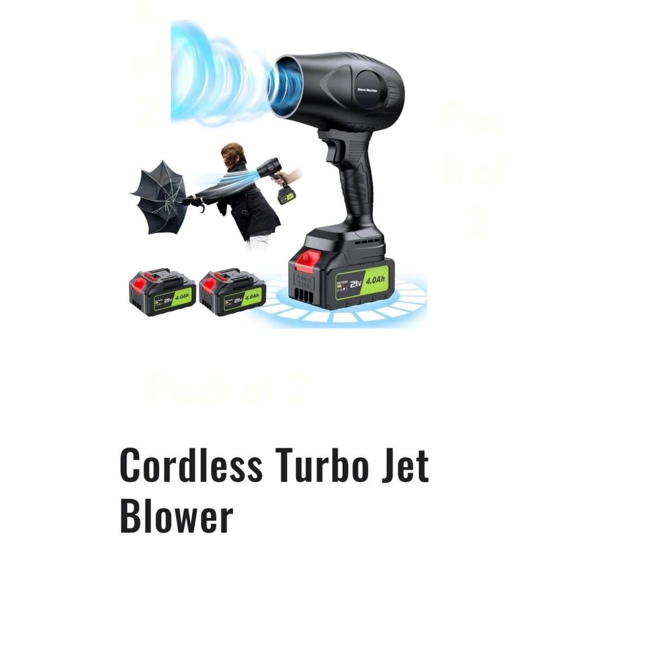 Cordless Turbo Jet Blower | High-Speed Electric Air Blower